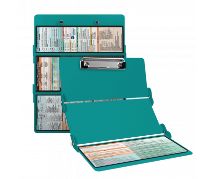 WhiteCoat Clipboard® Trifold - Teal Physical Therapy Edition